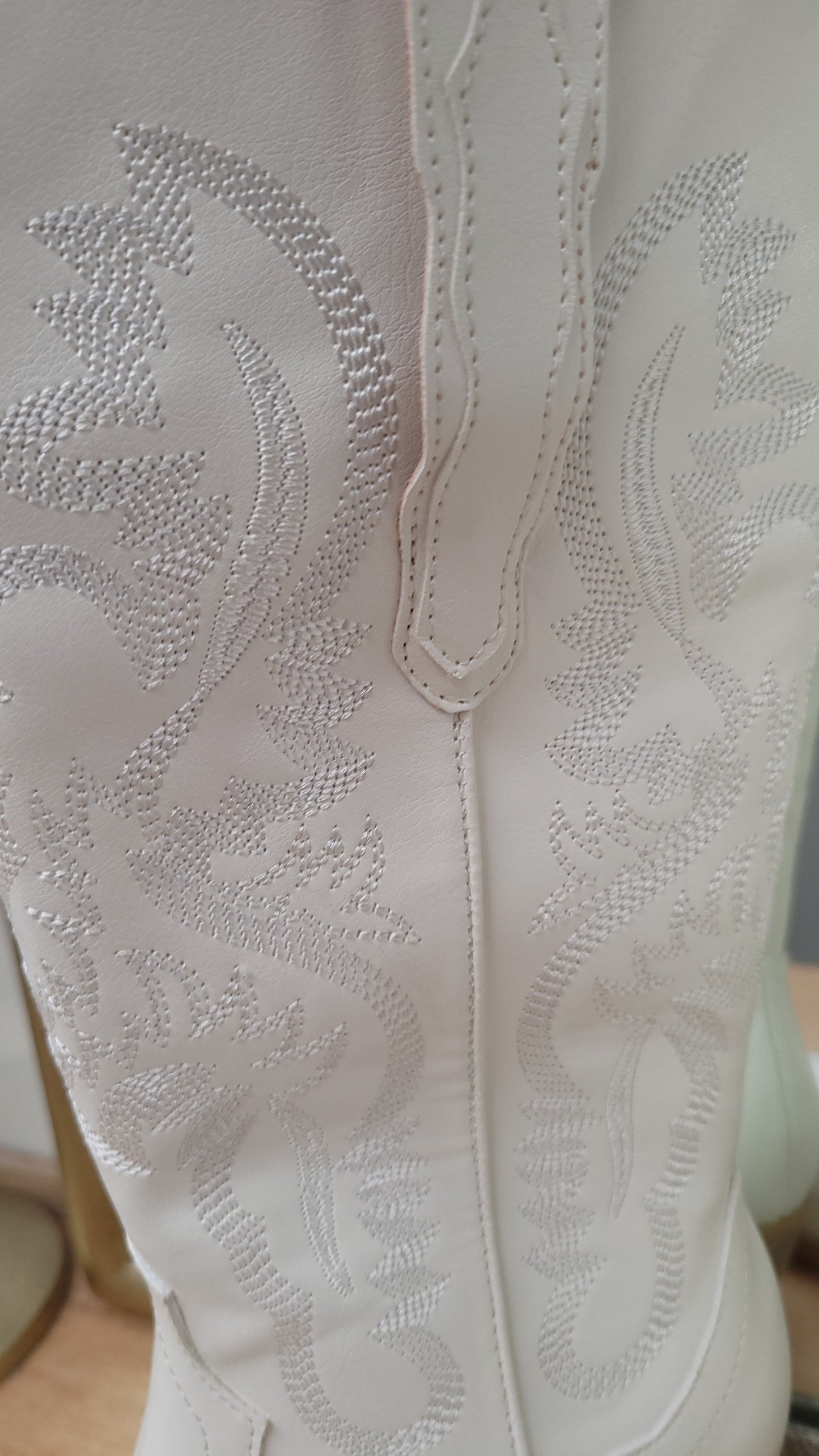 White Classic Western Anjolie Boots