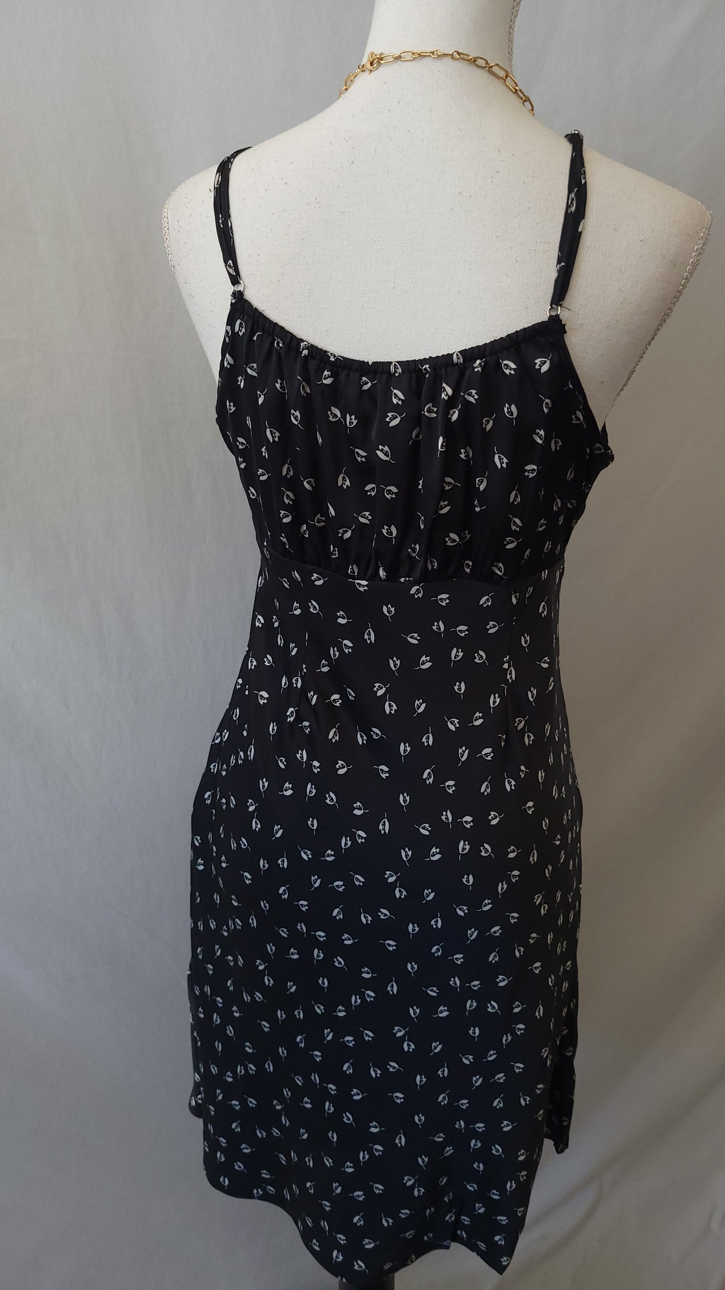 Floral Bias Cut Mini Dress