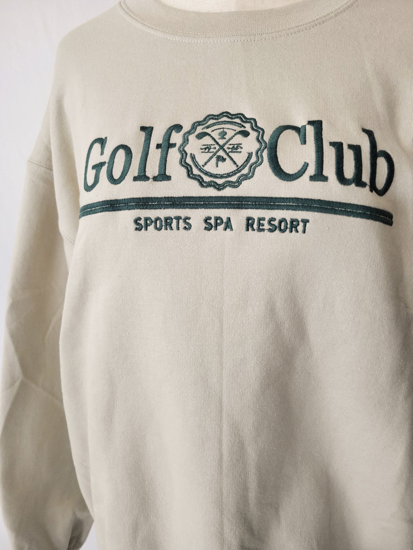 Embroidered "Golf Club" Oversized Graphic Sweatshirt