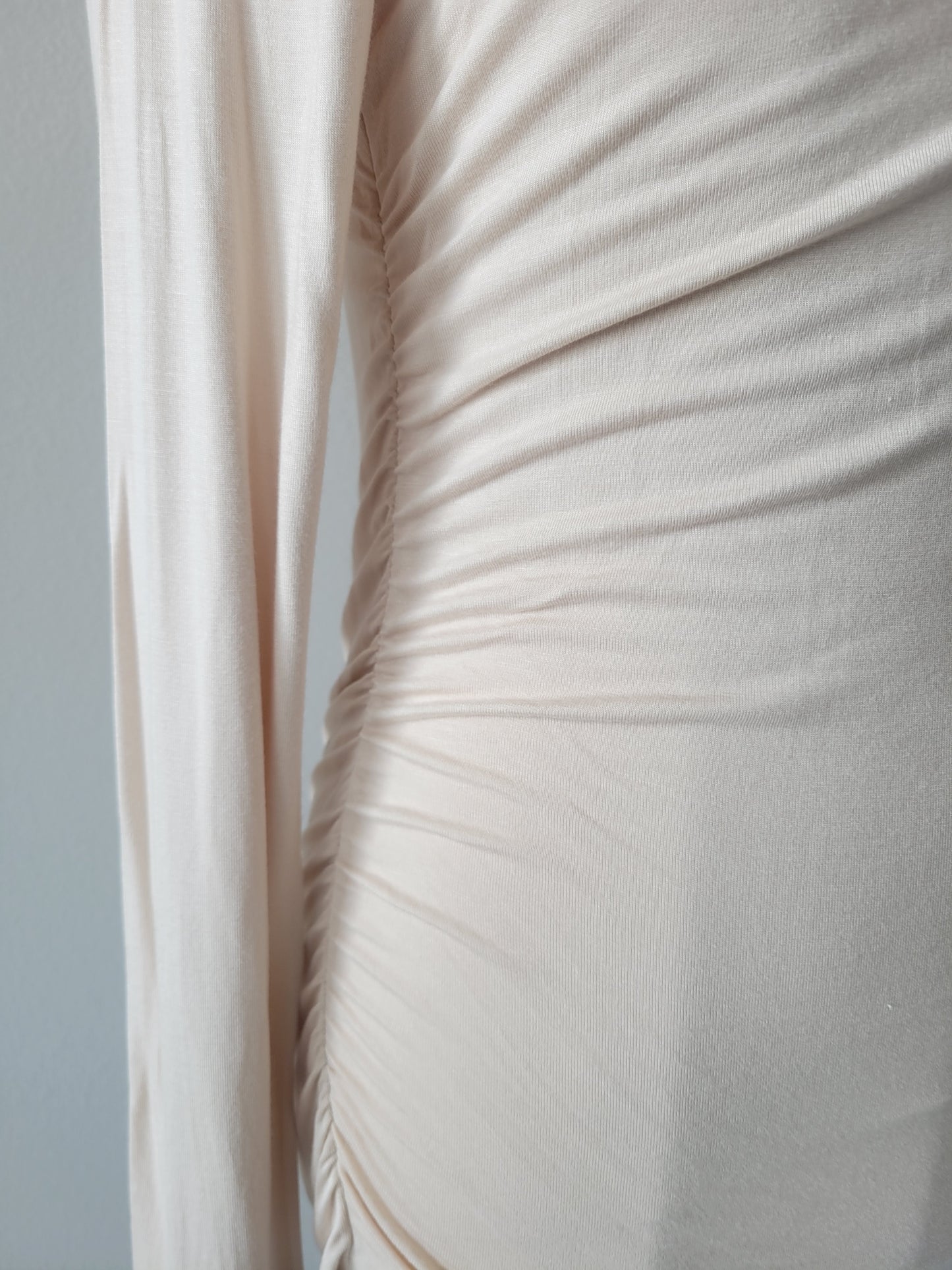 Ruched Double Layered Long Sleeve Top