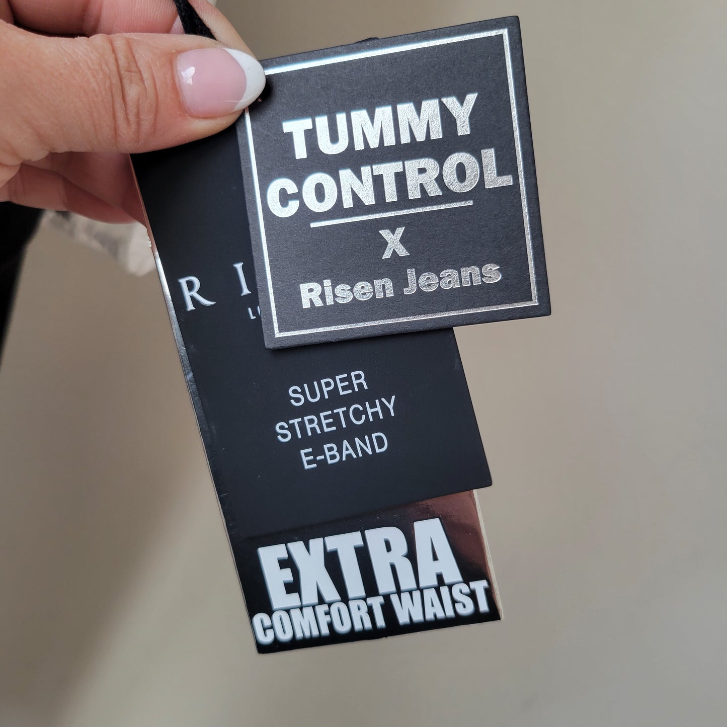 Tummy Control Elastic Band Waist High Rise Straight Leg Jeans 0-3XL