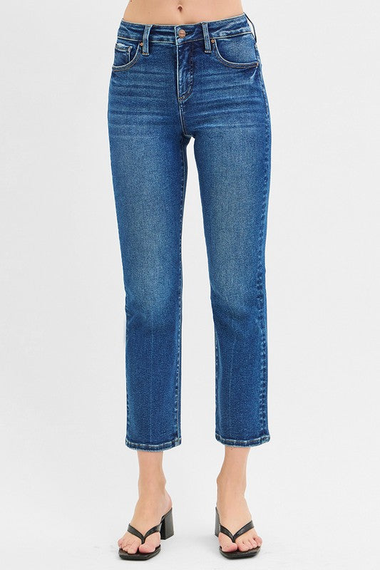 Tummy Control High Rise Straight Jeans