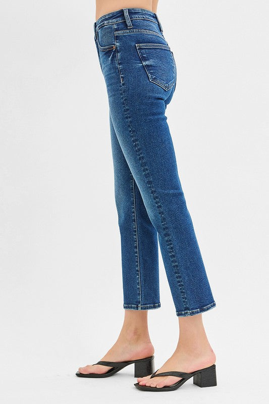 Tummy Control High Rise Straight Jeans