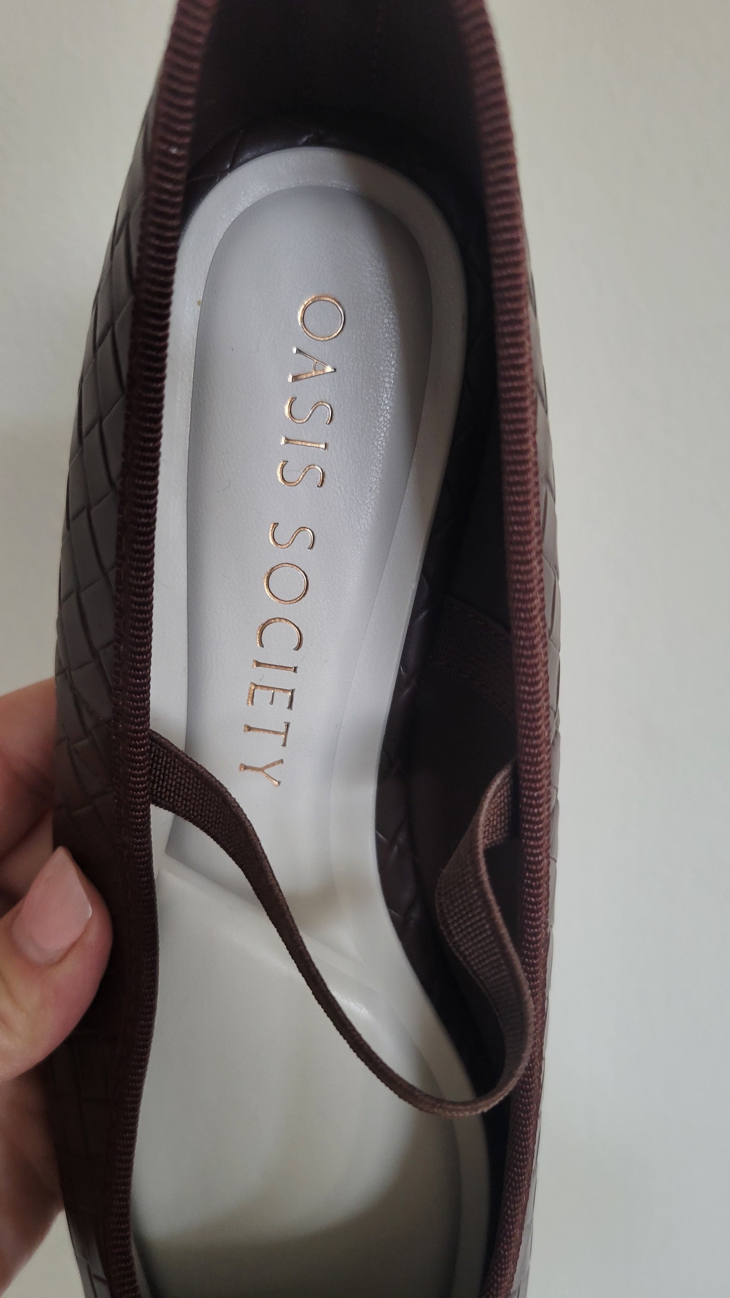 Woven Ballet Flat Espresso Brown Yvonne Shoes