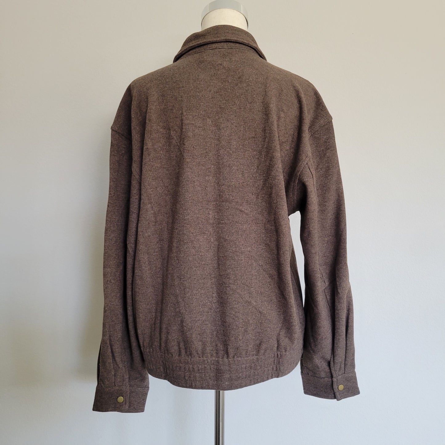 Heavy Weight Brushed Jersey Zip Jacket Brown