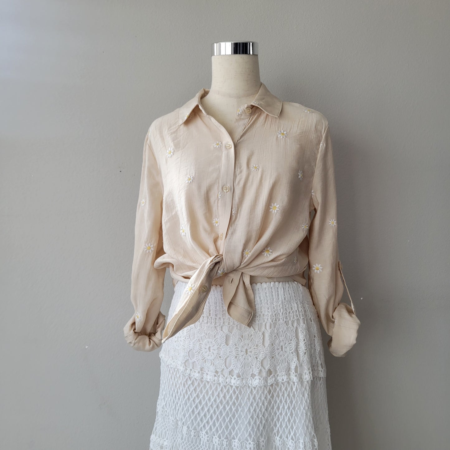 Crochet Maxi White Skirt