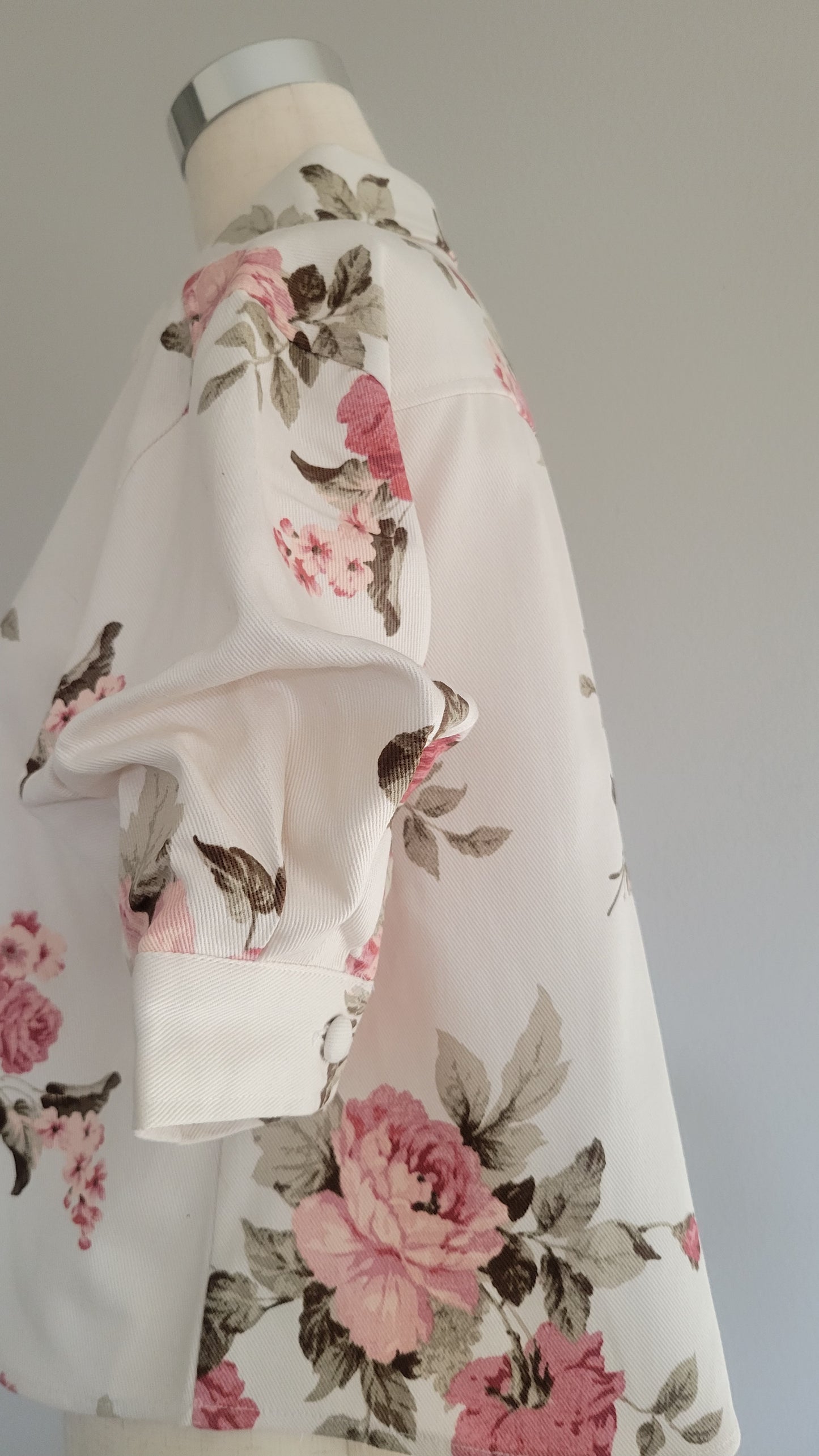 Carlie Floral Puff-sleeve Cotton Button Top