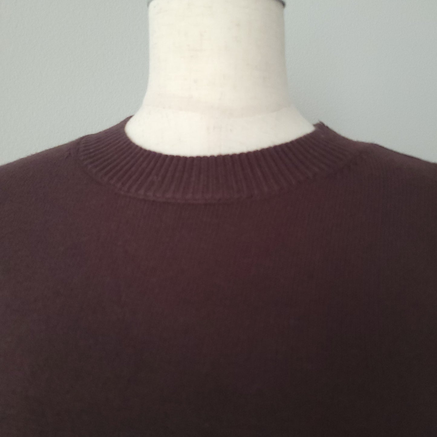 Short Sleeve Soft Sweater Crop Top Espresso Brown