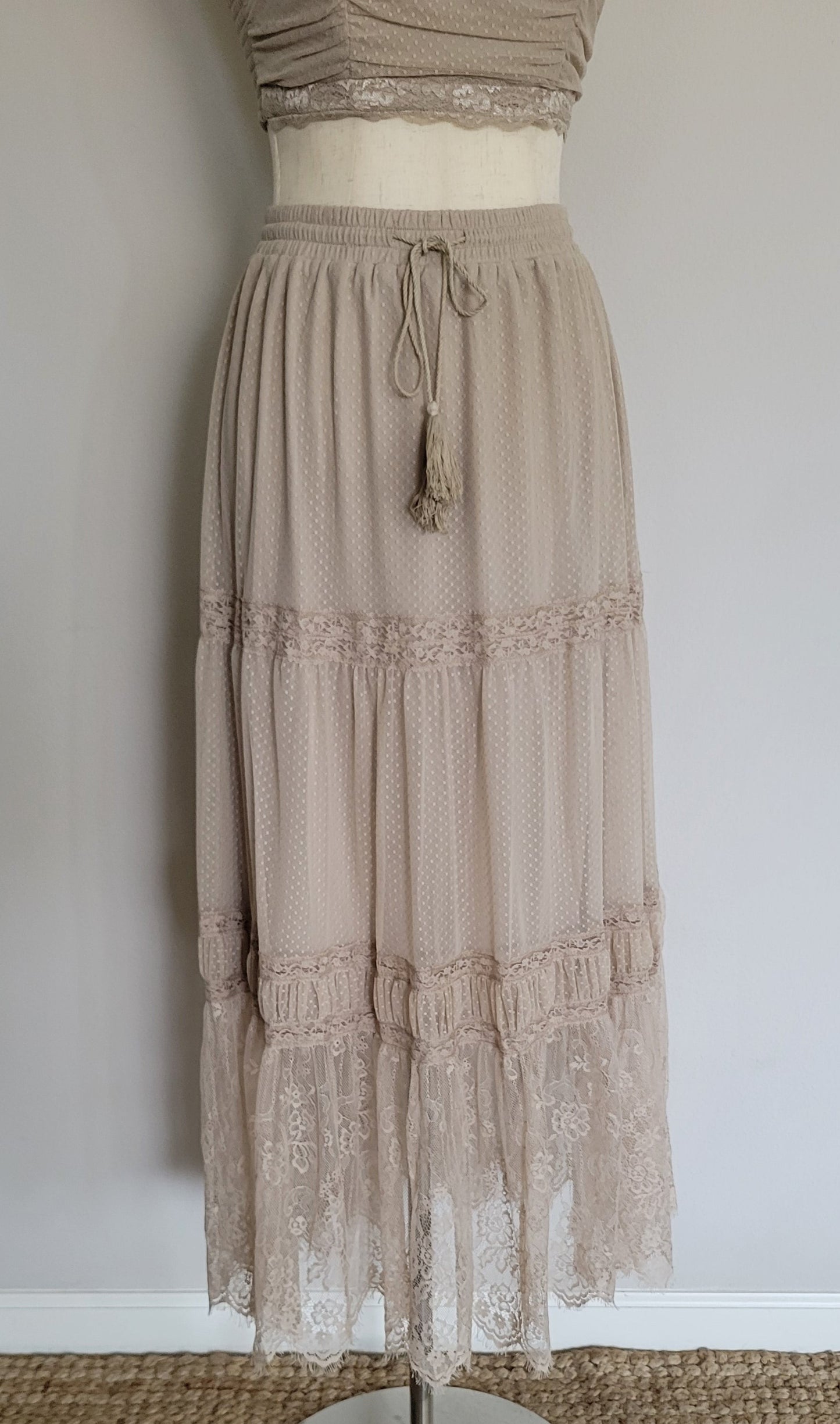 Cropped Brami Tube Top and Skirt Set