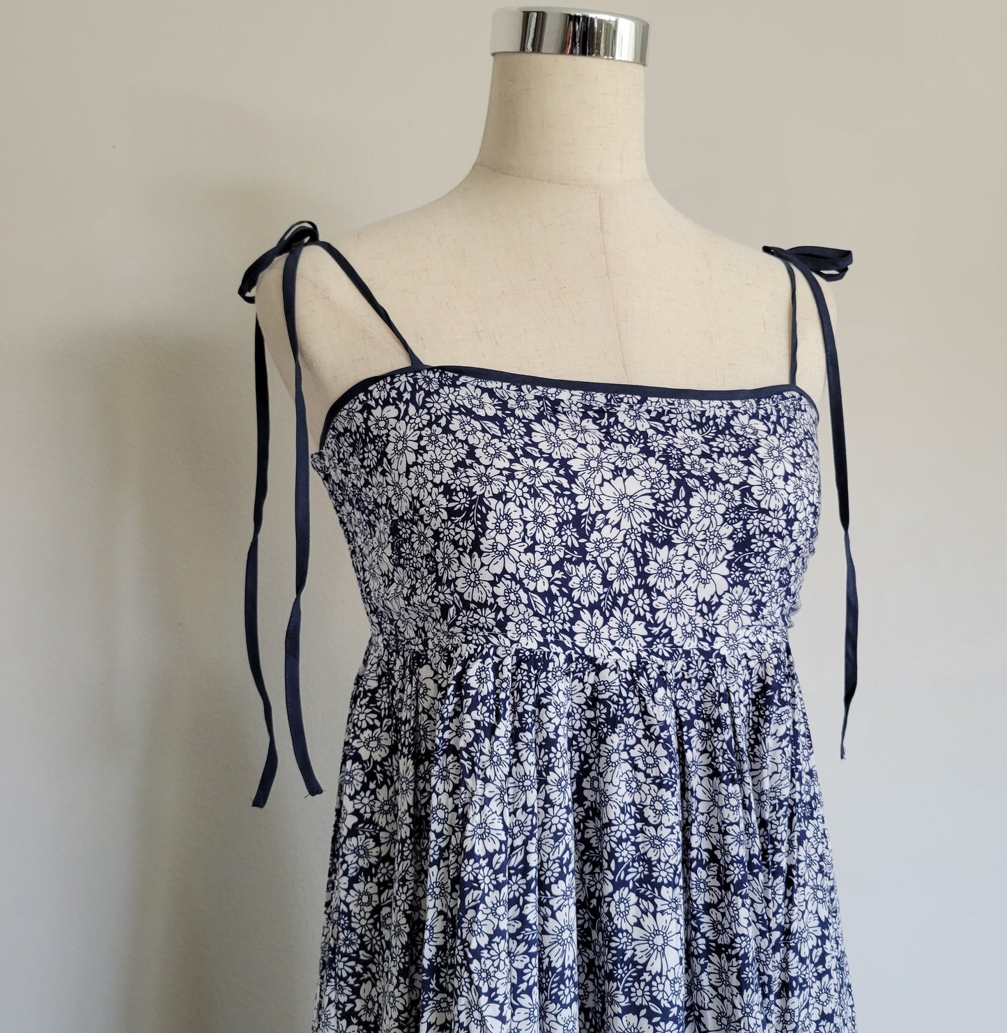 Floral Contrast Maxi Dress