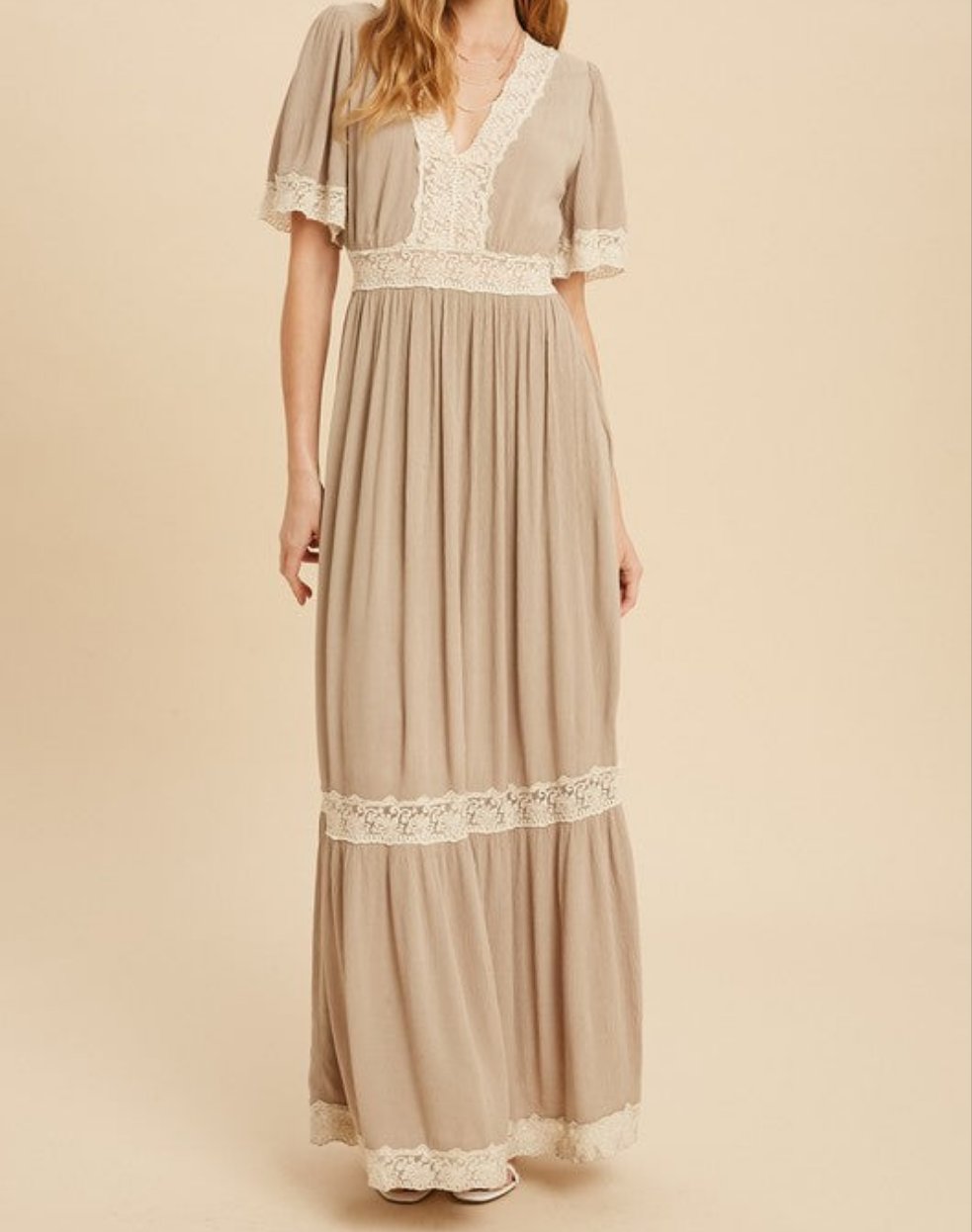 Lace Inset Maxi DRESS Small Lace Inset Maxi DRESS Small