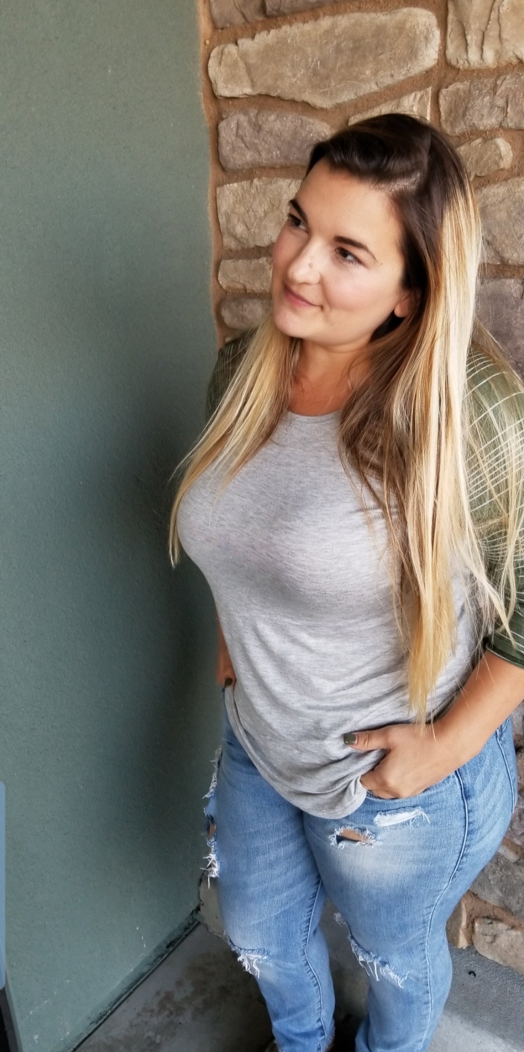 Midrise Crop Skinny Jeans Side Slits