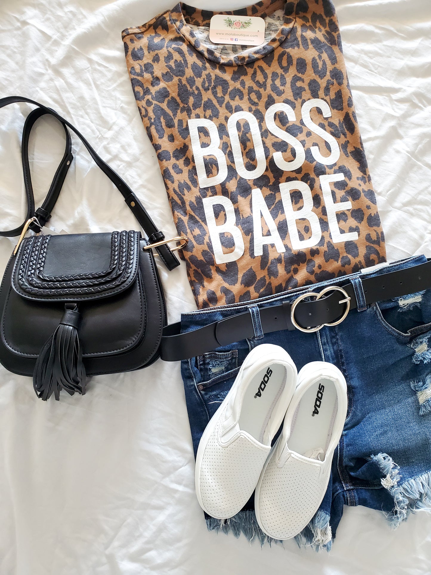 Boss Babe Leopard Graphic Tee