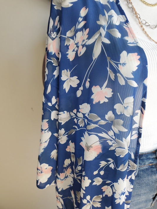 LONG CHIFFON KIMONO CARDIGAN DUSTER