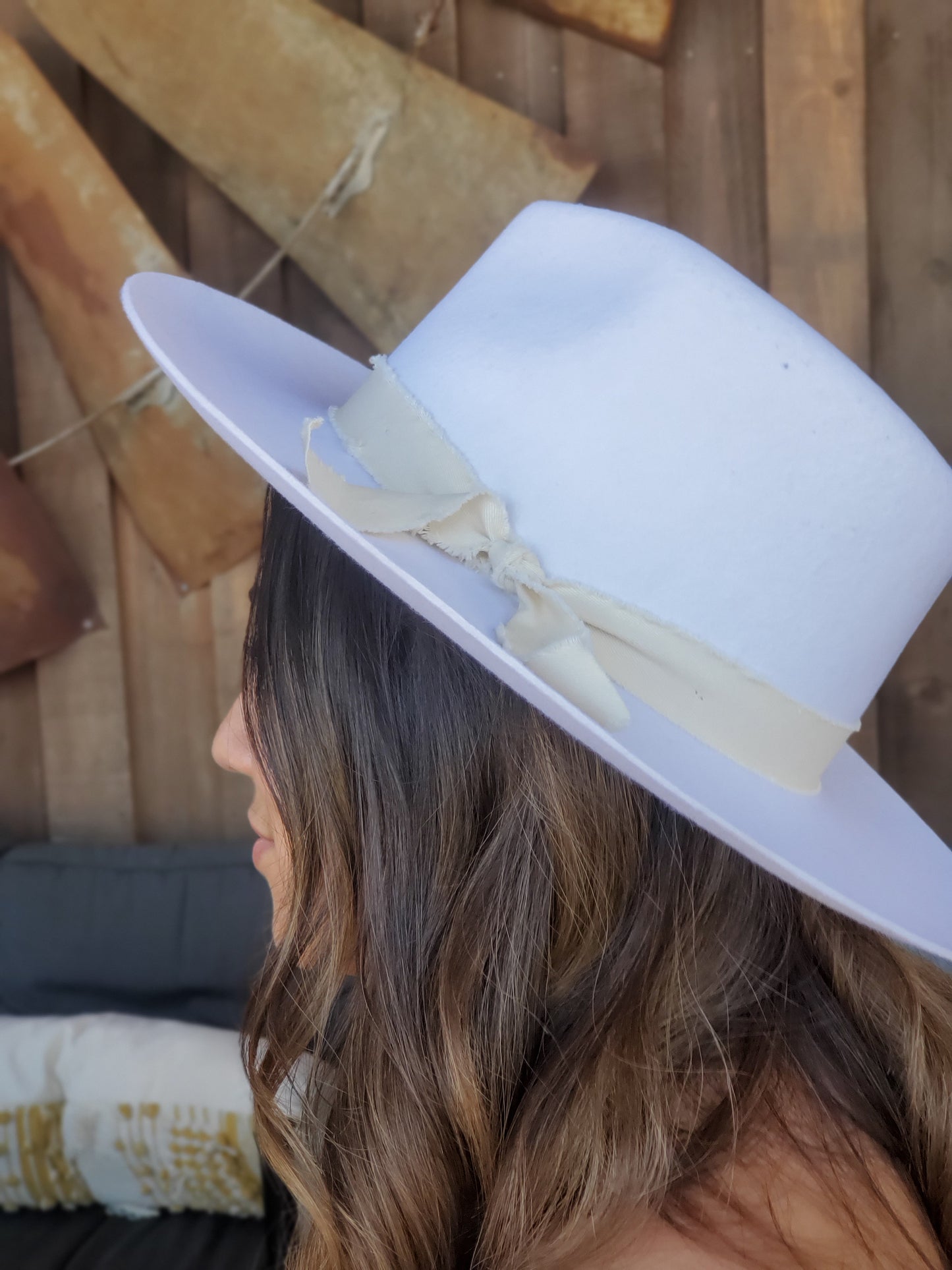 Jacqueline Wool Panama Hat-Ivory