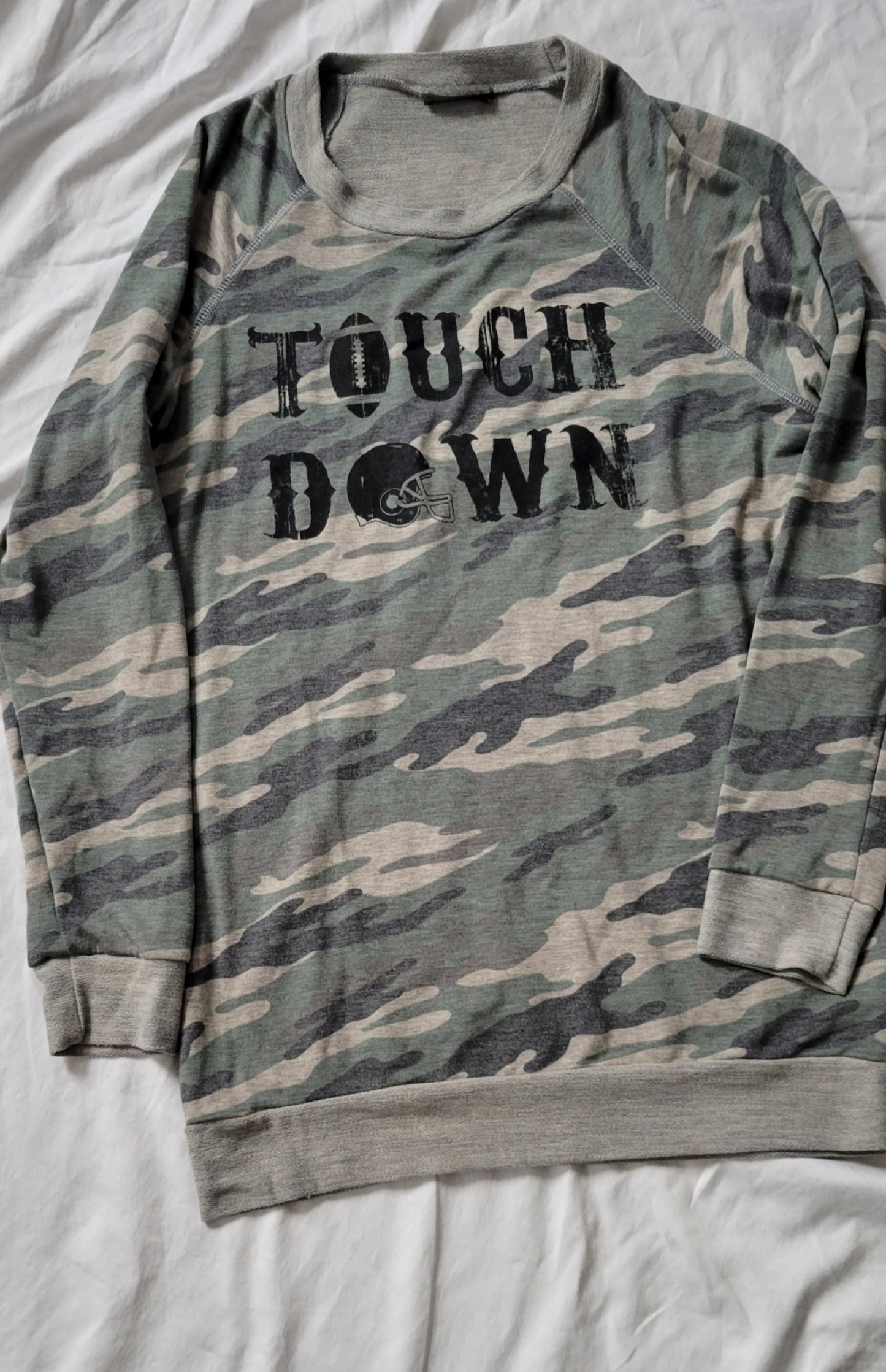 Camo Pullover Graphic Touch Down
