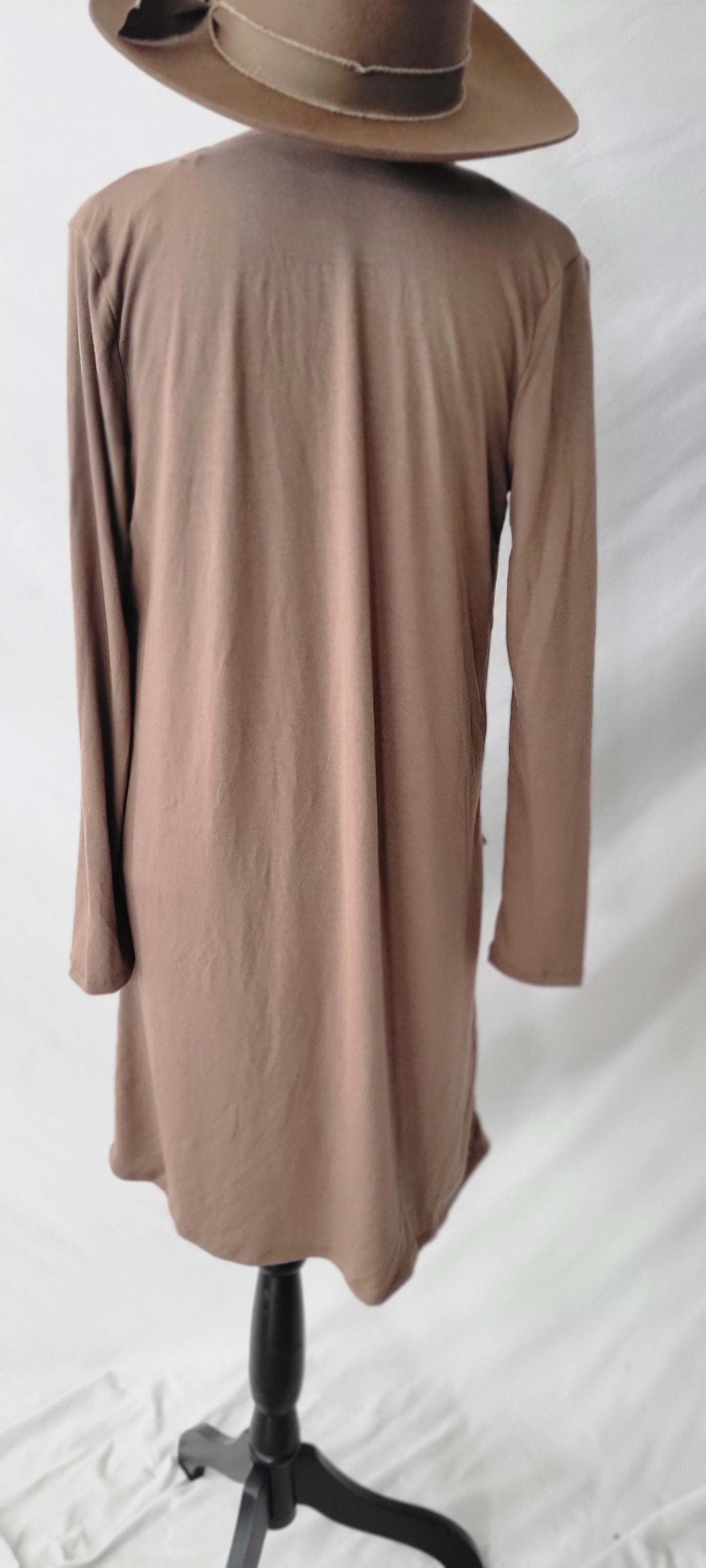 Long Cardigan in Mocha 1XL-3XL