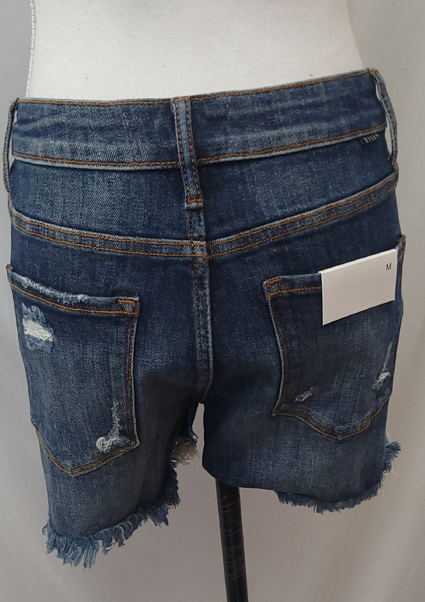 High Rise RHINESTONE Fringe Jean Shorts