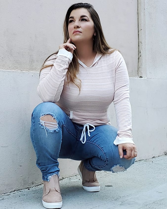 Textured Knit Binding Hoodie