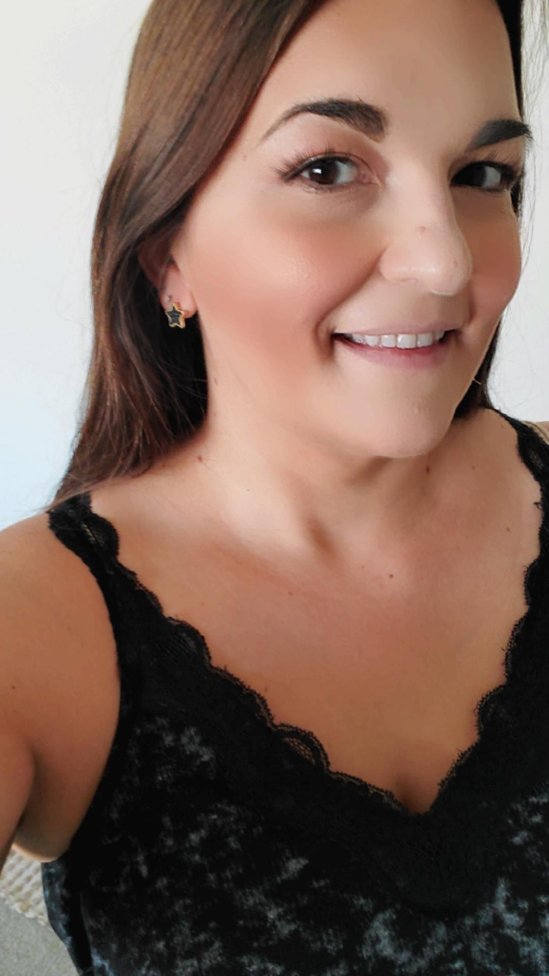 Lace Trim Natali Tank Top-Black