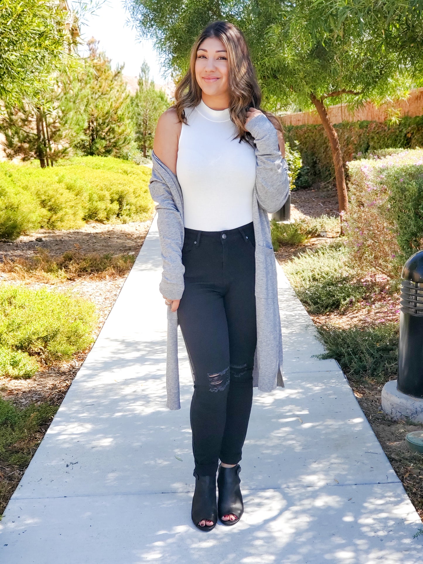Long Cardigan Duster Grey