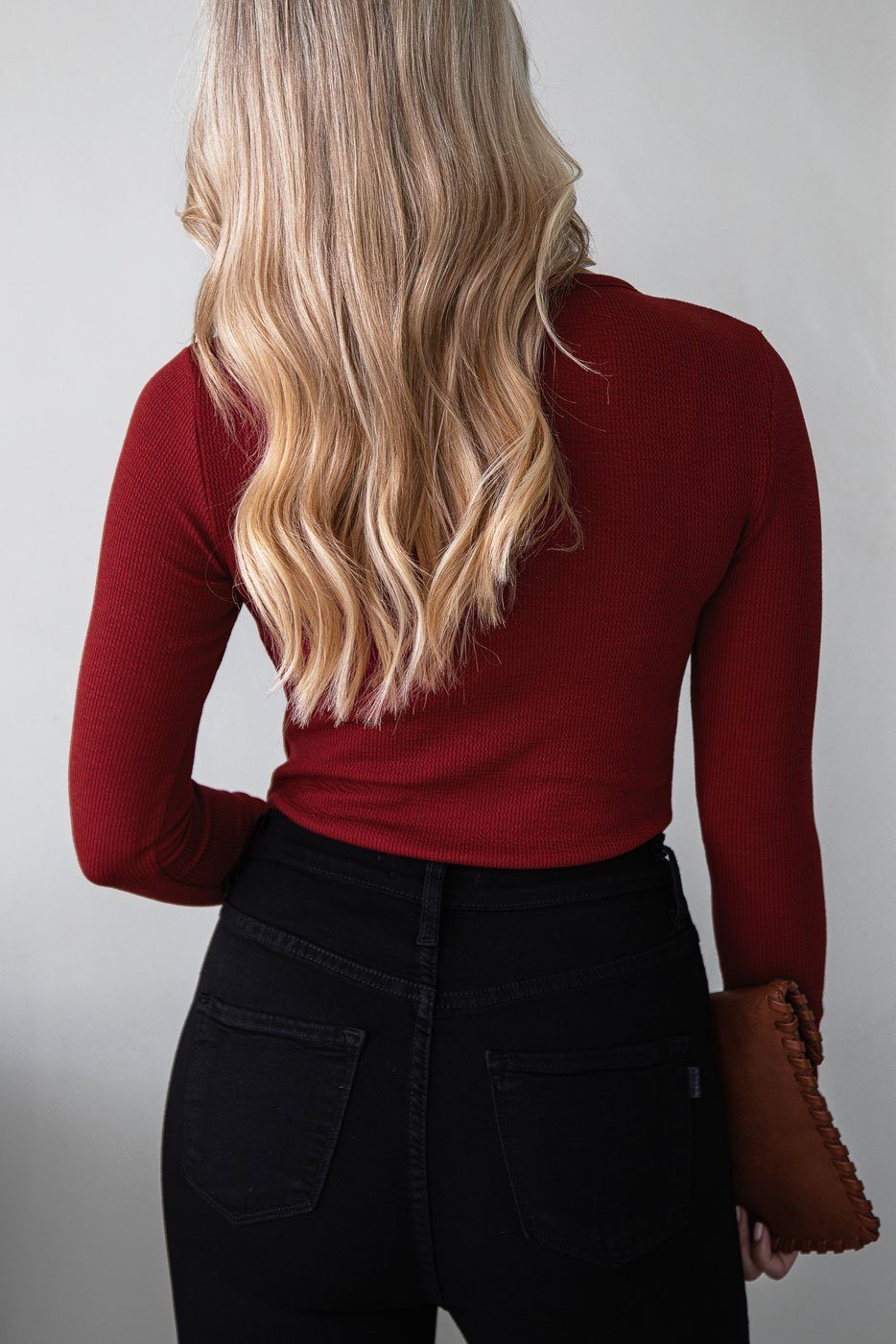 Long Sleeve Ribbed Henley Bodysuit (3 Colors)