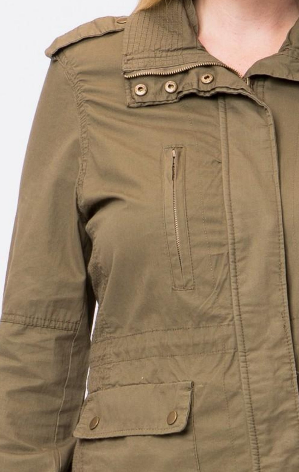 Utility Anorak Olive Curvy Jacket