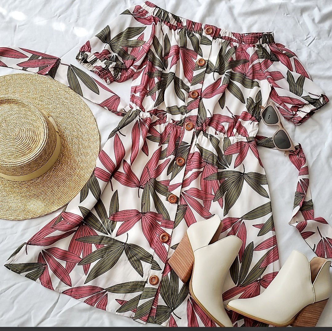 Floral Off The Shoulder Dress