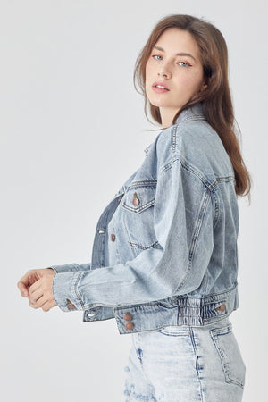 OVERSIZED CROP DENIM JACKET