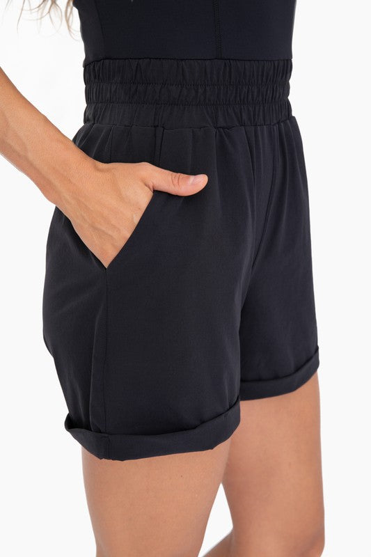 Active Shortsie Romper -Black