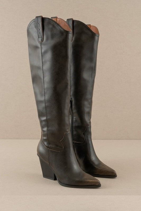 The Barcelona Susan Knee High Western Boots OASIS SOCIETY