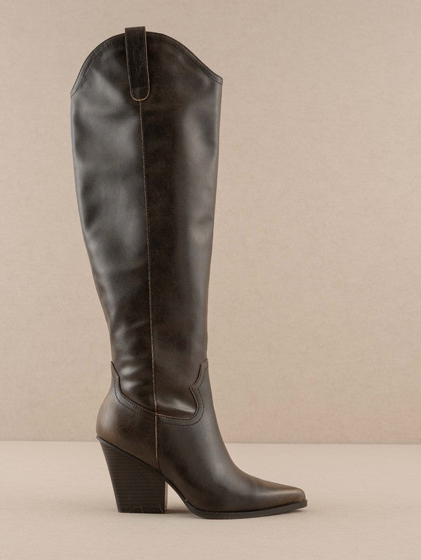 The Barcelona Susan Knee High Western Boots OASIS SOCIETY