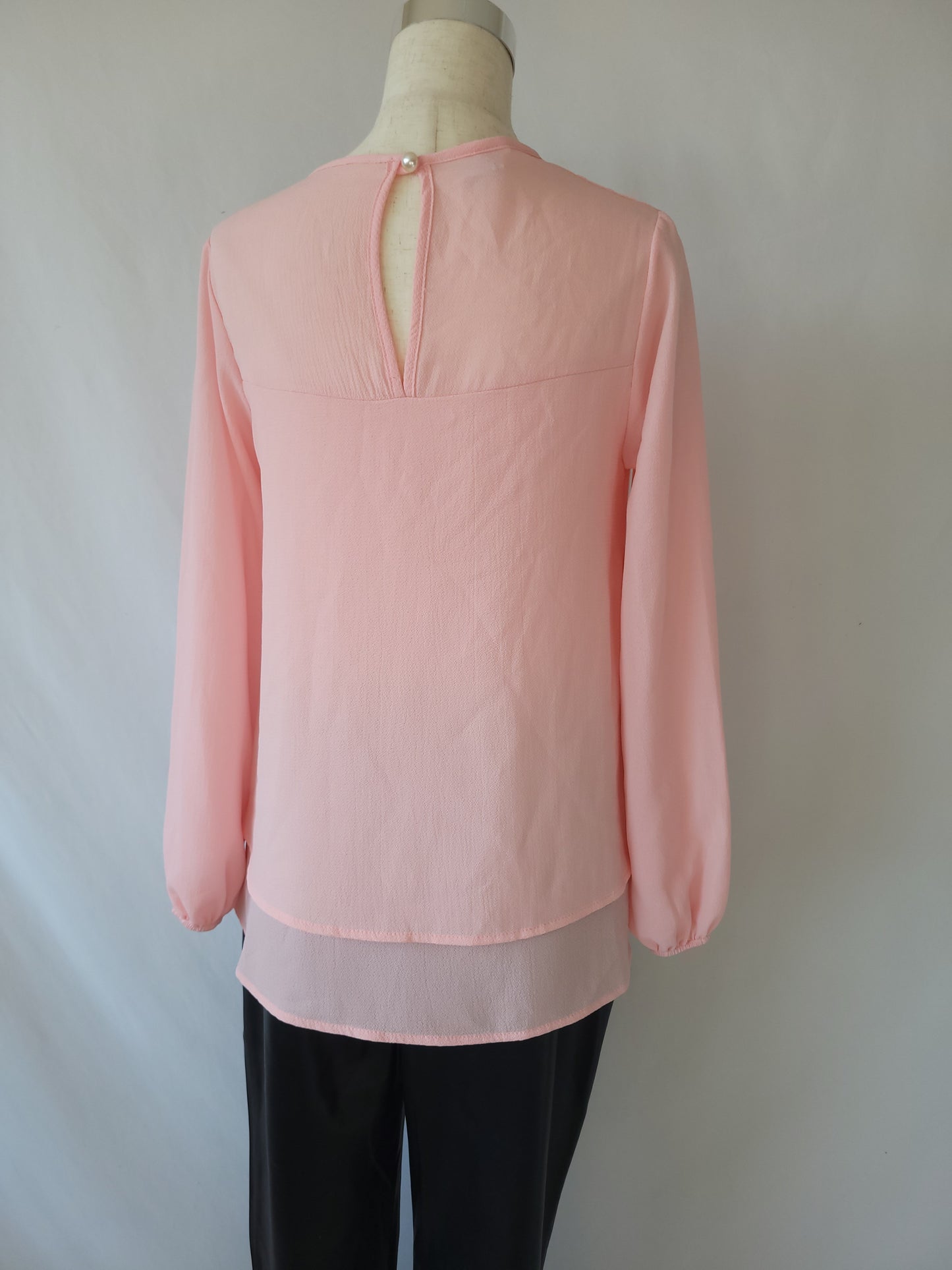 Pink Layered Blouse Top