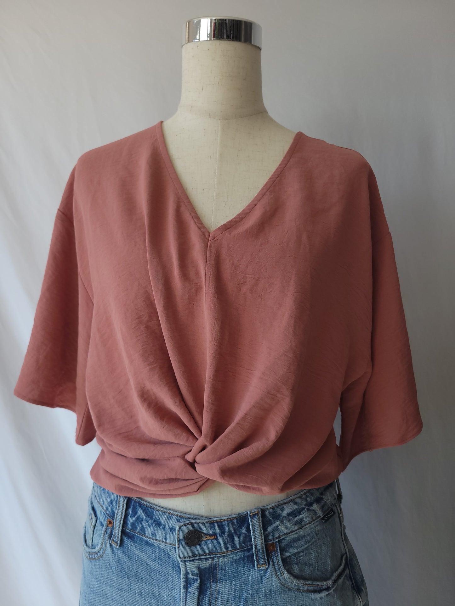 Rose Flutter Sleeve Top