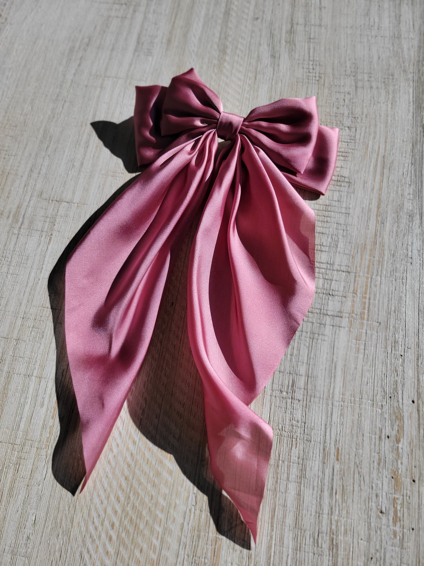 Satin Hair Bow Clips 3 colors