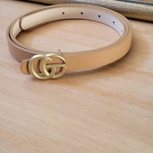 Metal Ring Belt Set Worn Gold