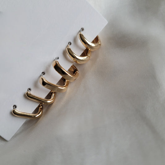 MINI TRIO GOLD HOOP EARRING SETS