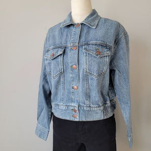 OVERSIZED CROP DENIM JACKET