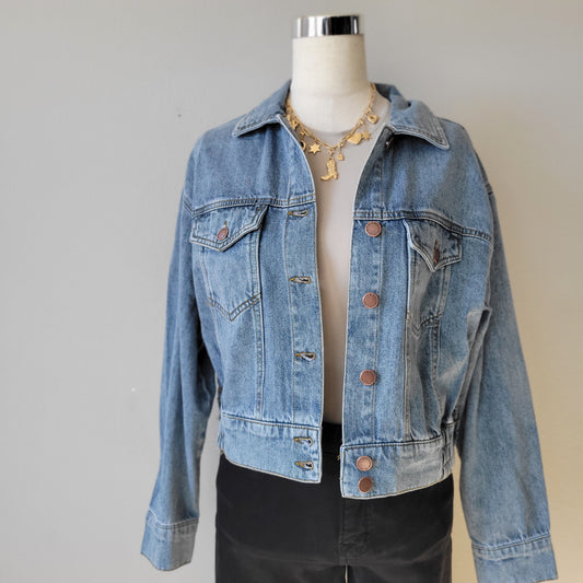 OVERSIZED CROP DENIM JACKET