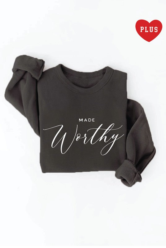 MADE WORTHY Plus Graphic Sweatshirt 2XL-3XL