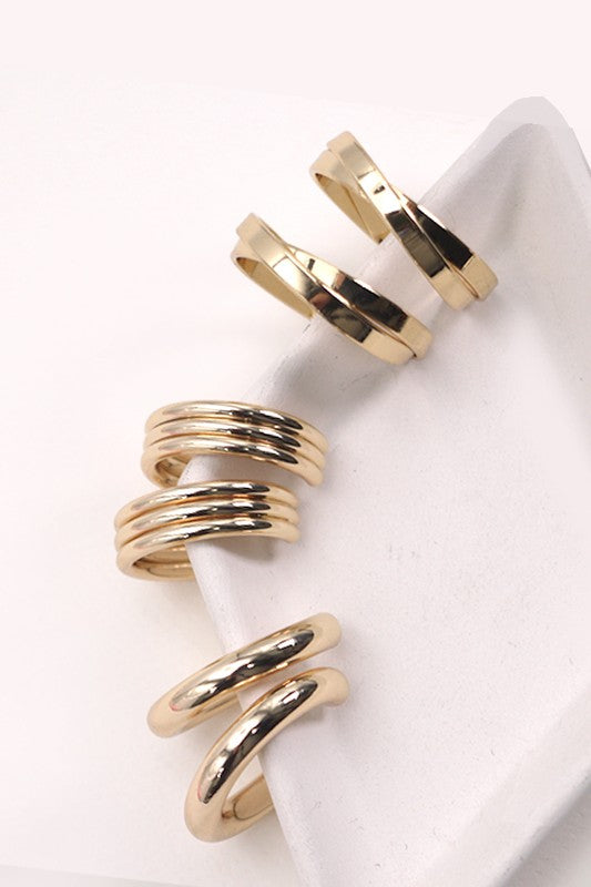 Multi Classic Hoop Trio Earrings Set
