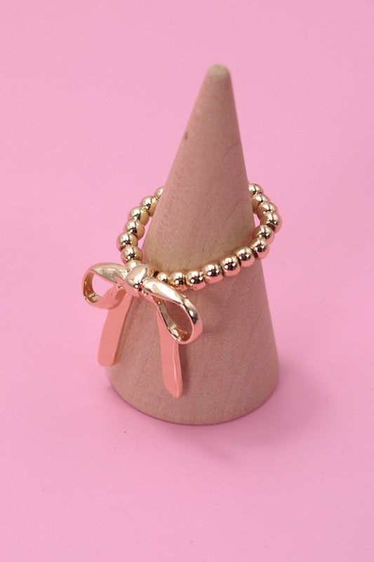 COQUETTE BOW STRETCHABLE RING