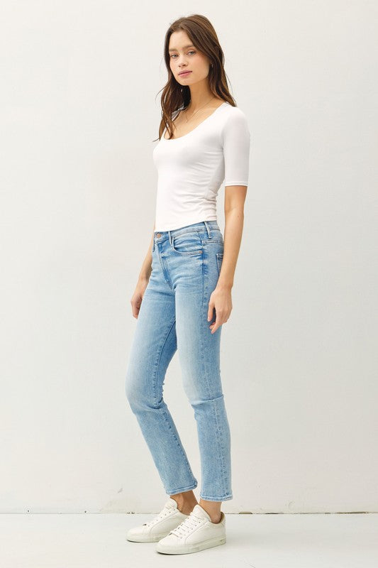 Soft Double Layer Short Sleeve Cropped Top White