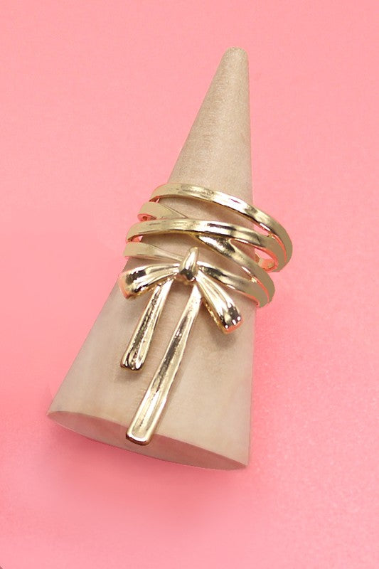 COQUETTE BOW AJUSTABLE RING