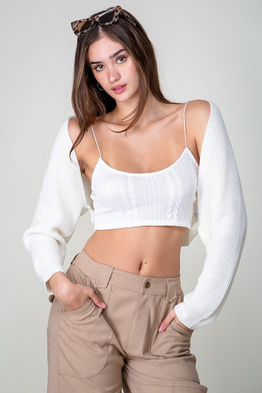 Bolero Cropped Shrug Cardigan 2 COLORS