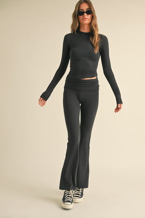 Soft Knit Jersey Compression Seamless Long Sleeve Top 2 Colors