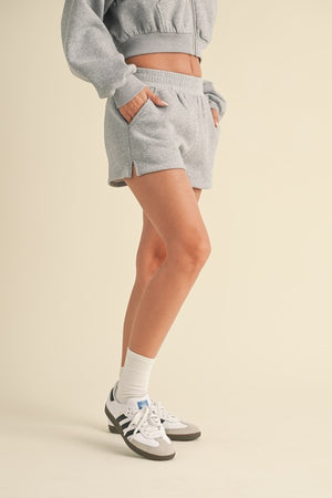 Cozy Fleece Micro Sweatshorts Heather Grey