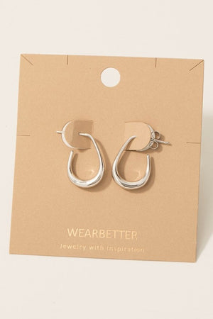 Gold Dipped Thin Graduated Hoop Earrings 2 Colors