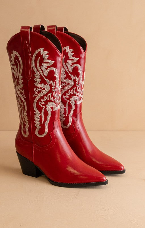 Classic Western Cherry Red Boots