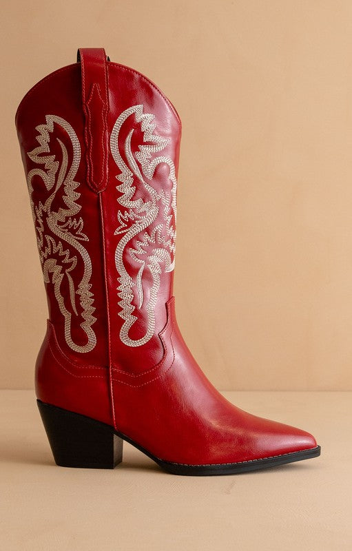 Classic Western Cherry Red Boots